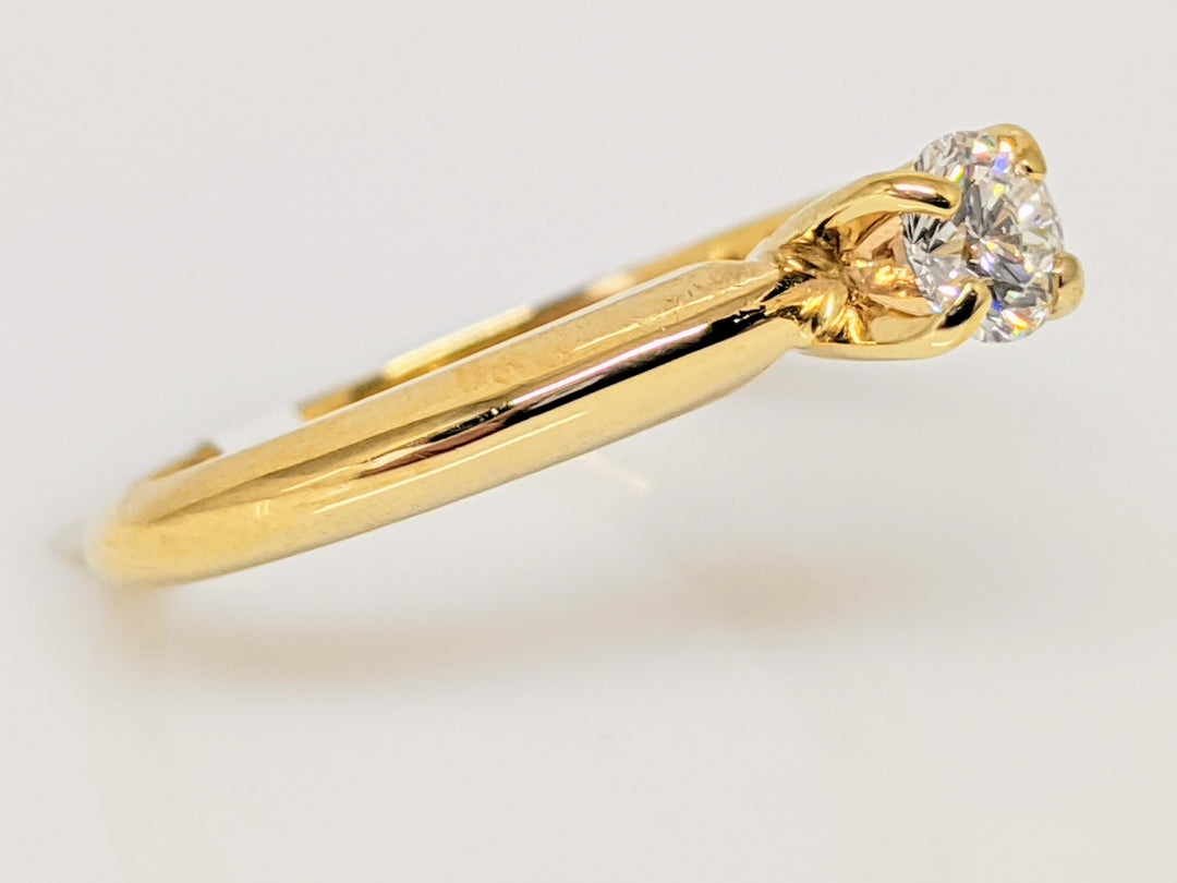 18K .22 CARAT TOTAL VS1 H DIAMOND ROUND SOLITAIRE ESTATE RING 2.3 GRAMS