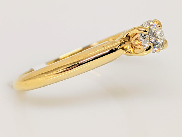 18K .22 CARAT TOTAL VS1 H DIAMOND ROUND SOLITAIRE ESTATE RING 2.3 GRAMS