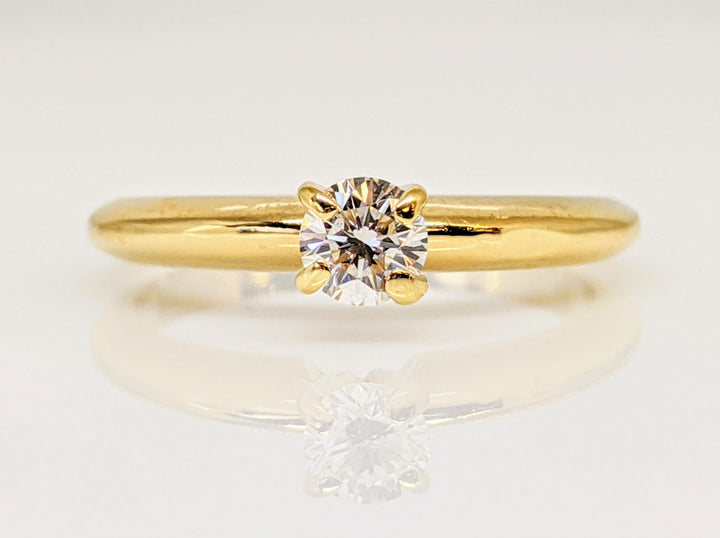 18K .22 CARAT TOTAL VS1 H DIAMOND ROUND SOLITAIRE ESTATE RING 2.3 GRAMS
