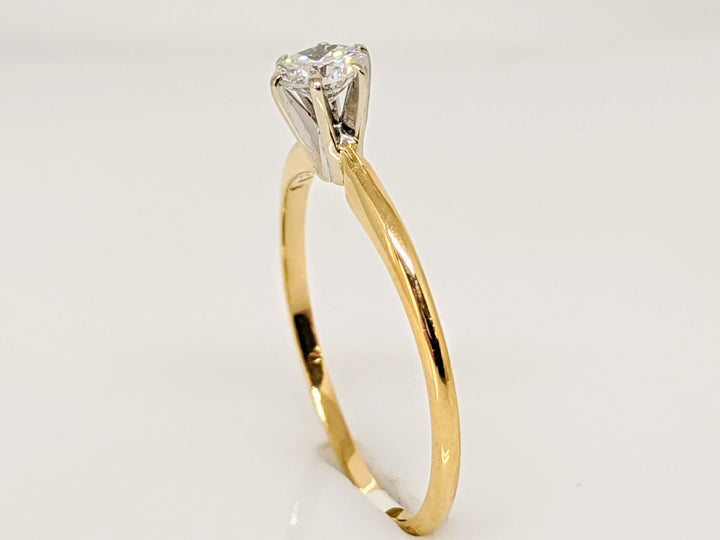 14K .33 CARAT TOTAL I1 H DIAMOND ROUND 6-PRONG SOLITAIRE ESTATE RING 1.3 GRAMS