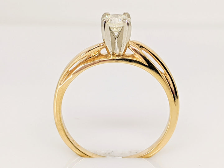 14K .30 CARAT TOTAL SI1 K DIAMOND ROUND SOLITAIRE ESTATE RING 2.3 GRAMS