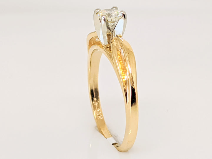 14K .30 CARAT TOTAL SI1 K DIAMOND ROUND SOLITAIRE ESTATE RING 2.3 GRAMS
