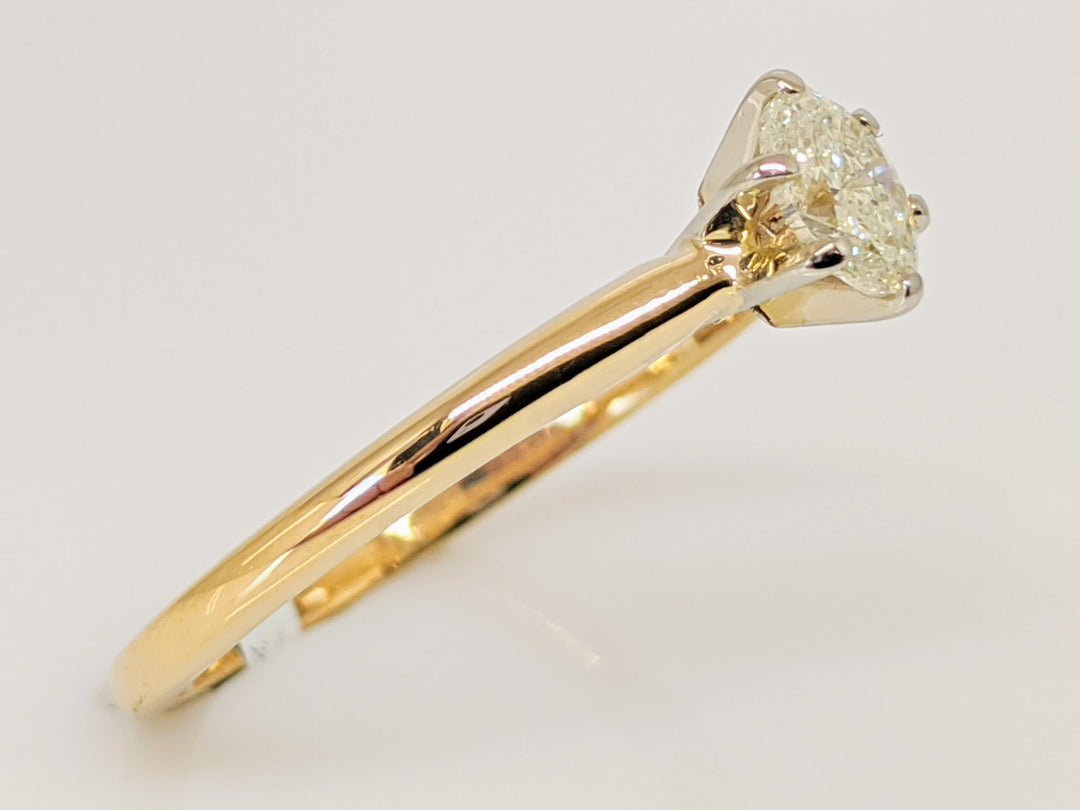 14K .32 CARAT TOTAL WEIGHT SI2 J DIAMOND OVAL SOLITAIRE ESTATE RING 2.0 GRAMS
