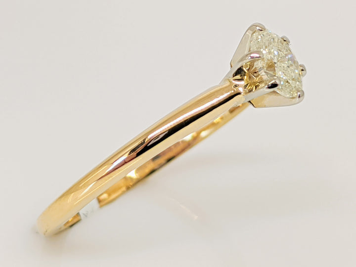 14K .32 CARAT TOTAL WEIGHT SI2 J DIAMOND OVAL SOLITAIRE ESTATE RING 2.0 GRAMS