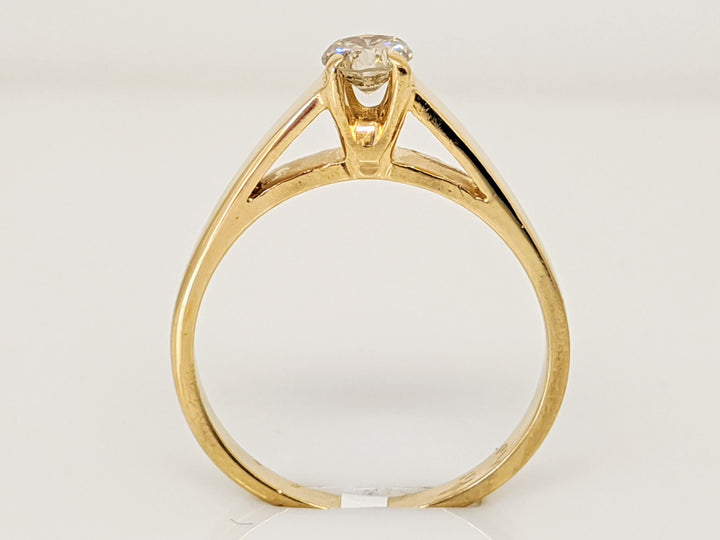 14K .30 CARAT TOTAL I1 K DIAMOND ROUND RAISED SHANK SOLITAIRE ESTATE RING 2.9 GRAMS