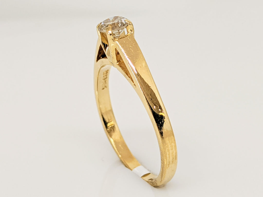 14K .30 CARAT TOTAL I1 K DIAMOND ROUND RAISED SHANK SOLITAIRE ESTATE RING 2.9 GRAMS