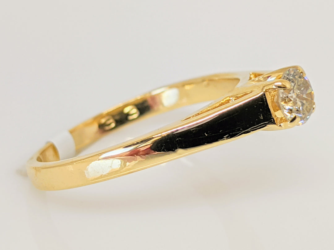 14K .30 CARAT TOTAL I1 K DIAMOND ROUND RAISED SHANK SOLITAIRE ESTATE RING 2.9 GRAMS