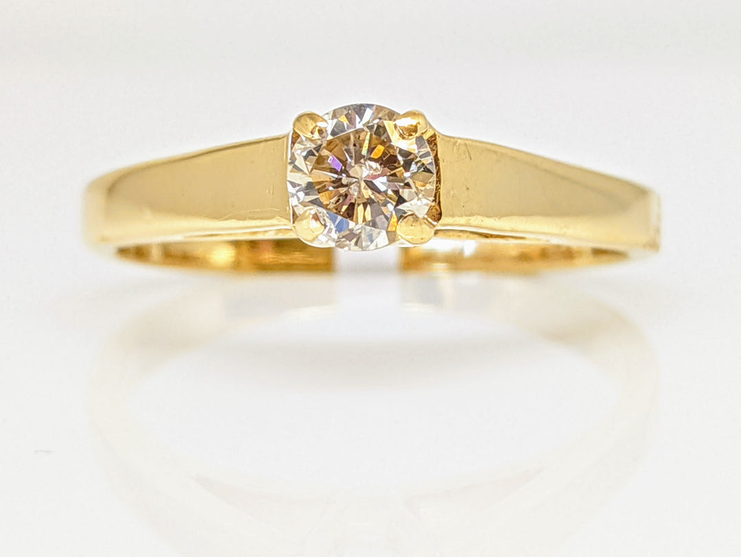 14K .30 CARAT TOTAL I1 K DIAMOND ROUND RAISED SHANK SOLITAIRE ESTATE RING 2.9 GRAMS