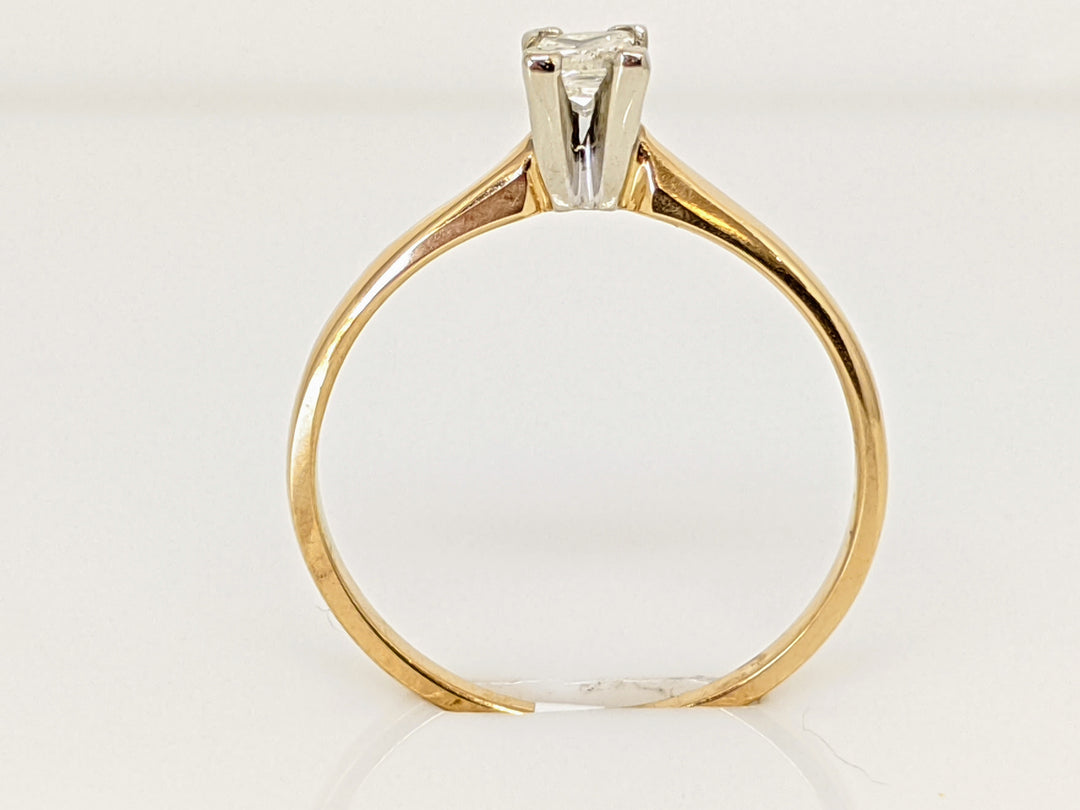 14K .25 CARAT TOTAL SI2 I DIAMOND PRINCESS CUT SOLITAIRE ESTATE RING 1.7 GRAMS