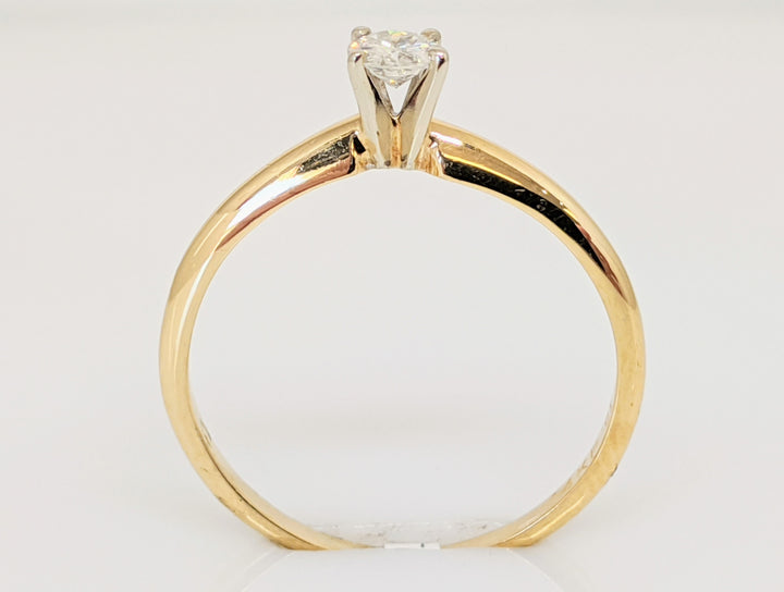 14K .20 CARAT TOTAL SI2 H DIAMOND ROUND SOLITAIRE ESTATE RING 1.6 GRAMS