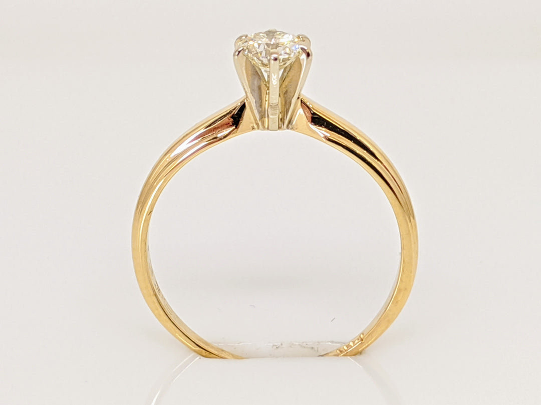 14K .32 CARAT TOTAL SI2 M DIAMOND ROUND SOLITAIRE ESTATE RING 1.9 GRAMS