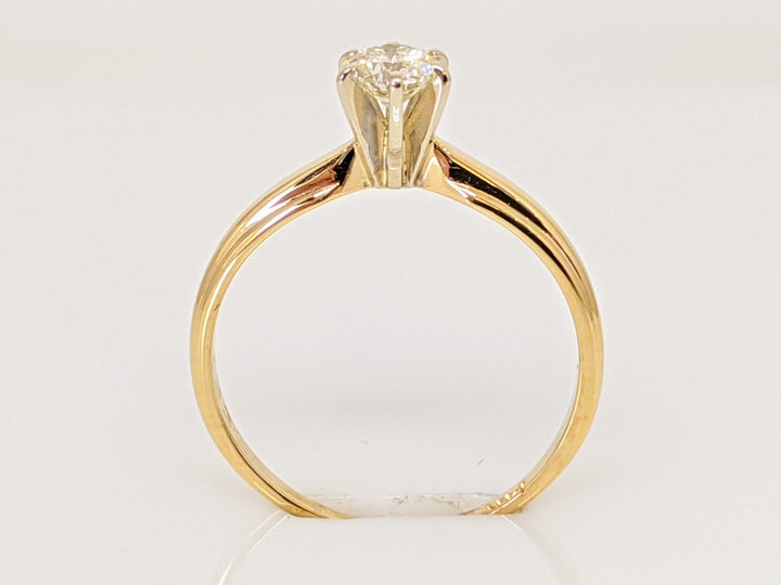 14K .32 CARAT TOTAL SI2 M DIAMOND ROUND SOLITAIRE ESTATE RING 1.9 GRAMS
