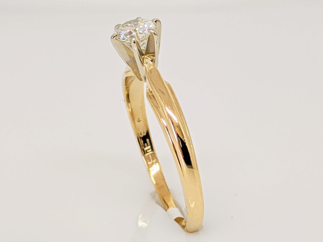 14K .32 CARAT TOTAL SI2 M DIAMOND ROUND SOLITAIRE ESTATE RING 1.9 GRAMS