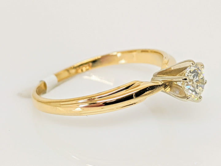 14K .32 CARAT TOTAL SI2 M DIAMOND ROUND SOLITAIRE ESTATE RING 1.9 GRAMS