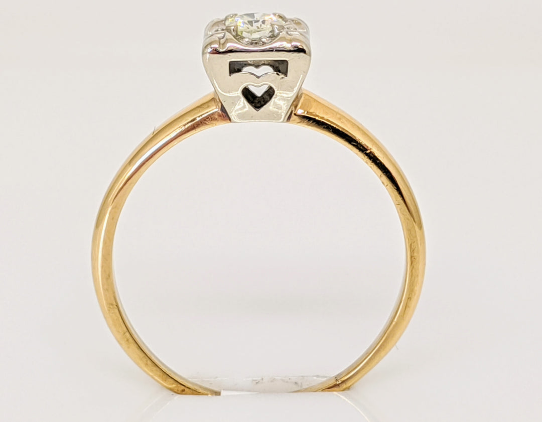 14K .17 CARAT TOTAL WEIGHT VS2 I DIAMOND ROUND (7) BOXHEAD ESTATE RING 2.2 GRAMS