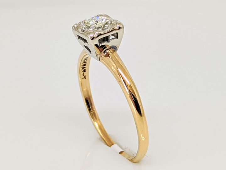 14K .17 CARAT TOTAL WEIGHT VS2 I DIAMOND ROUND (7) BOXHEAD ESTATE RING 2.2 GRAMS