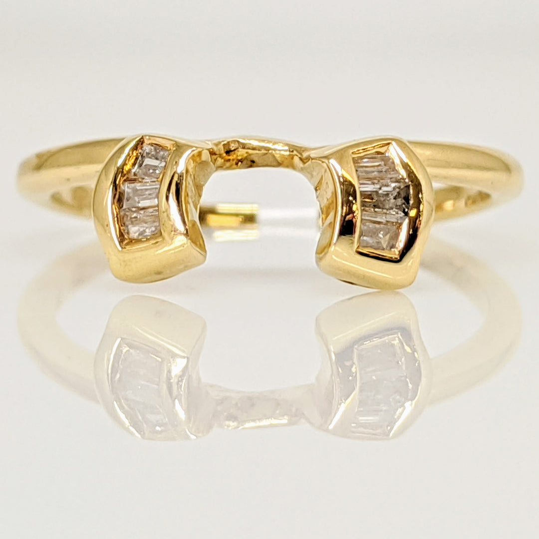14K .12 CARAT TOTAL WEIGHT I1 I DIAMOND BAGUETTE (6) ESTATE WRAP 1.6 GRAMS