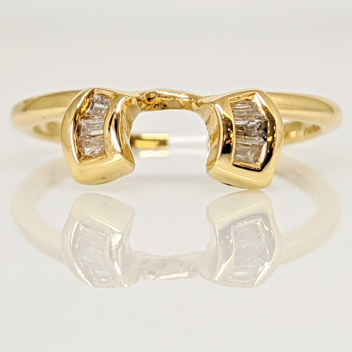 14K .12 CARAT TOTAL WEIGHT I1 I DIAMOND BAGUETTE (6) ESTATE WRAP 1.6 GRAMS