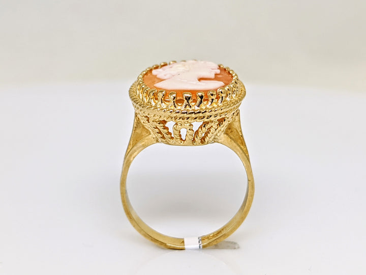10K CAMEO OVAL 13X18 ESTATE RING 4.6 GRAMS