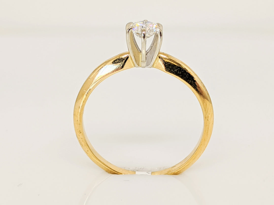 14K .30 CARAT TOTAL SI2 H DIAMOND ROUND SOLITAIRE ESTATE RING 2.2 GRAMS