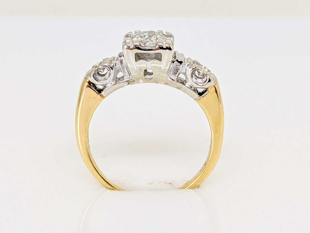 14K .33 CARAT TOTAL WEIGHT SI2 I DIAMOND ROUND (3) BOX HEAD ESTATE RING 2.3 GRAMS