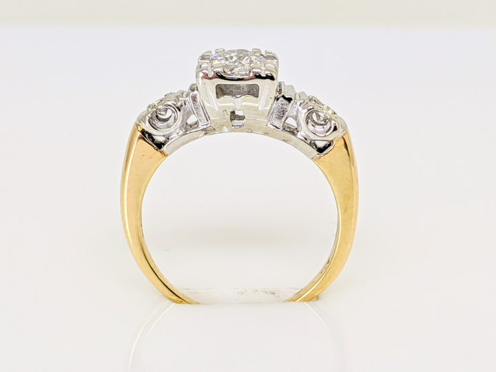 14K .33 CARAT TOTAL WEIGHT SI2 I DIAMOND ROUND (3) BOX HEAD ESTATE RING 2.3 GRAMS