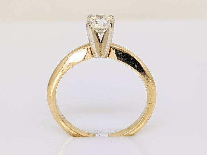 14K .42 CARAT TOTAL SI2 M DIAMOND ROUND SOLITAIRE ESTATE RING 2.2 GRAMS