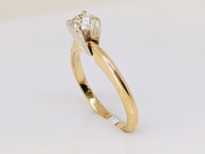 14K .42 CARAT TOTAL SI2 M DIAMOND ROUND SOLITAIRE ESTATE RING 2.2 GRAMS