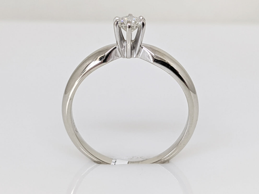 14K WHITE .22 CARAT TOTAL I1 H DIAMOND ROUND SOLITAIRE ESTATE RING 2.3 GRAMS