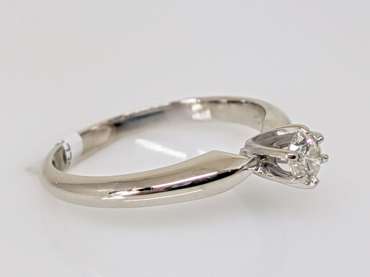 14K WHITE .22 CARAT TOTAL I1 H DIAMOND ROUND SOLITAIRE ESTATE RING 2.3 GRAMS