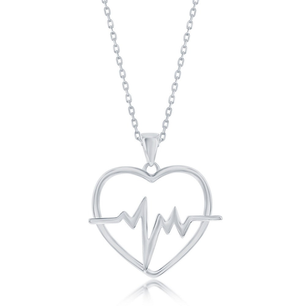 Sterling Silver Heartbeart Heart Pendant