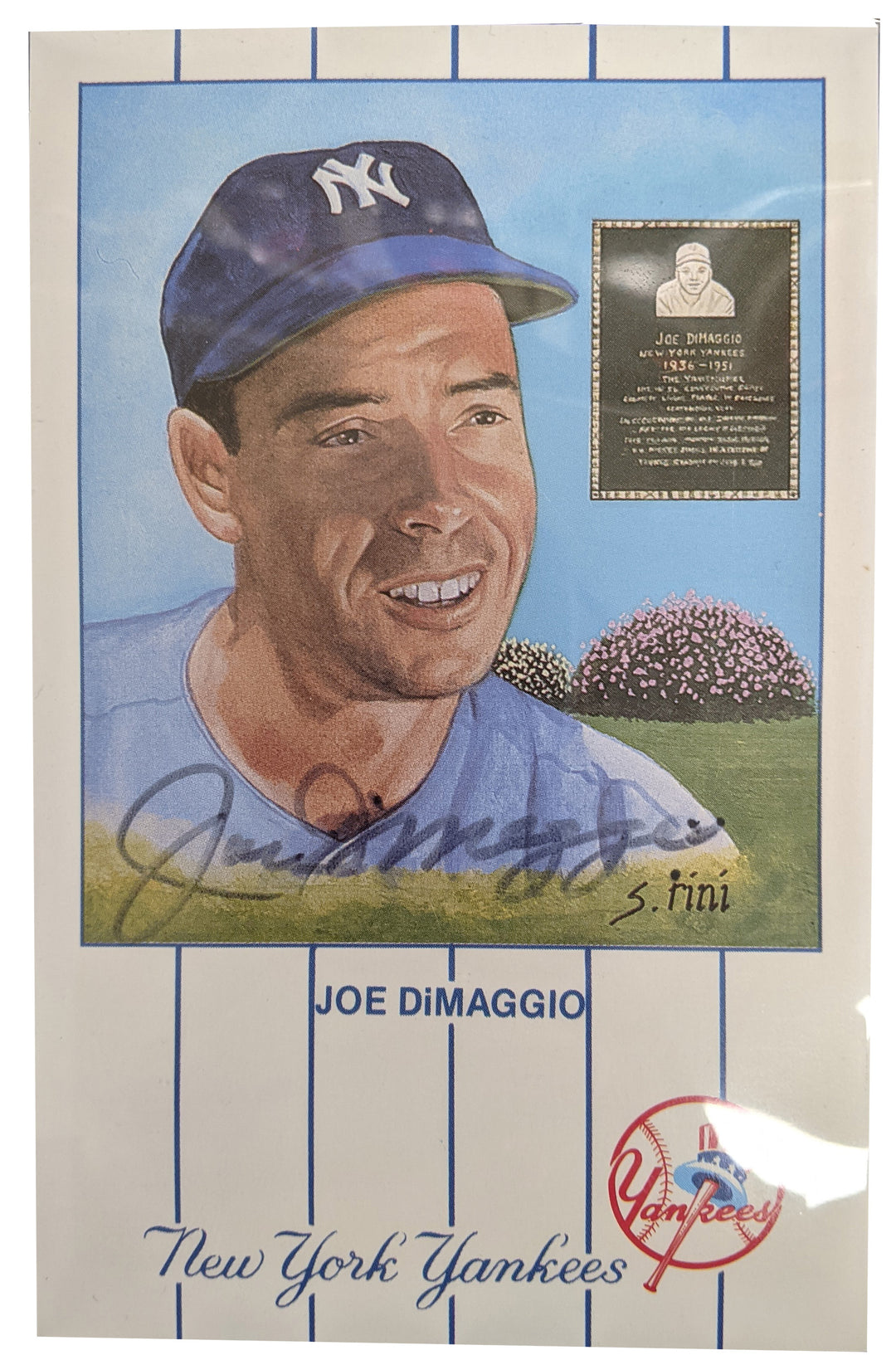 Joe Dimaggio Autographed Postcard PSA Authenticated
