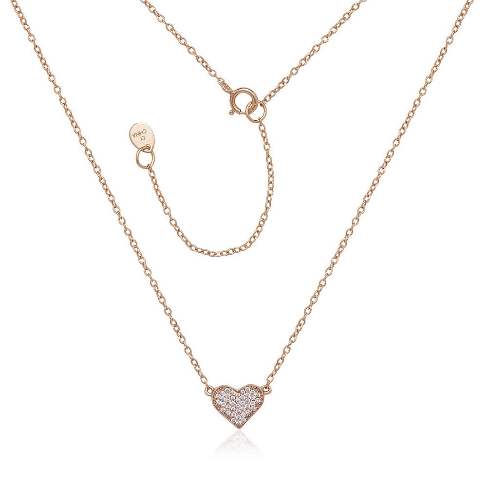 Sterling Silver Triple Open CZ Heart with Center Dancing/Shimmering Necklace