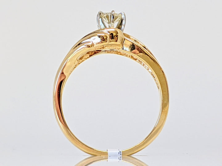 14K .49 CARAT TOTAL WEIGHT DIAMOND ROUND (9) ESTATE RING 5.1 GRAMS