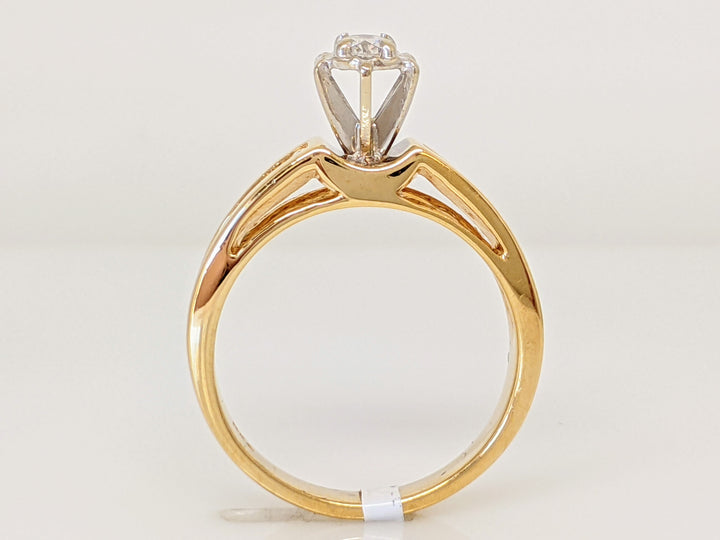 14K .43 CARAT TOTAL WEIGHT SI2 I ROUND DIAMOND (9) ILLUSION HEAD CHANNEL SET ESTATE RING 4.9 GRAMS