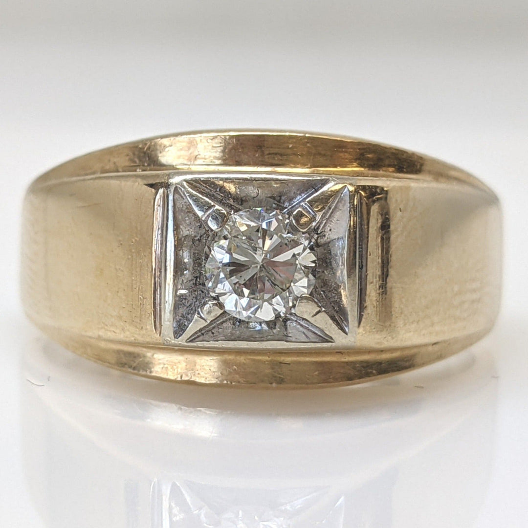 14K .46 CARAT TOTAL I2 I DIAMOND ROUND ESTATE RING 9.5 GRAMS
