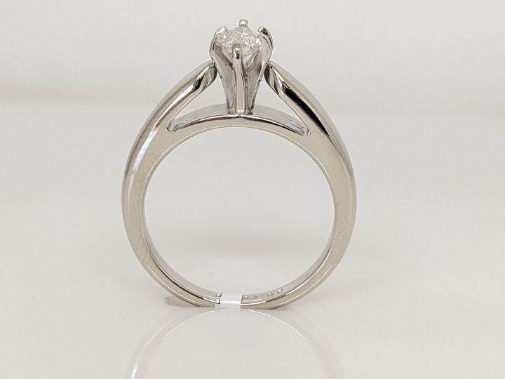 14K WHITE .38 CARAT TOTAL I1 F DIAMOND MARQUISE SOLITAIRE ESTATE RING 5.2 GRAMS