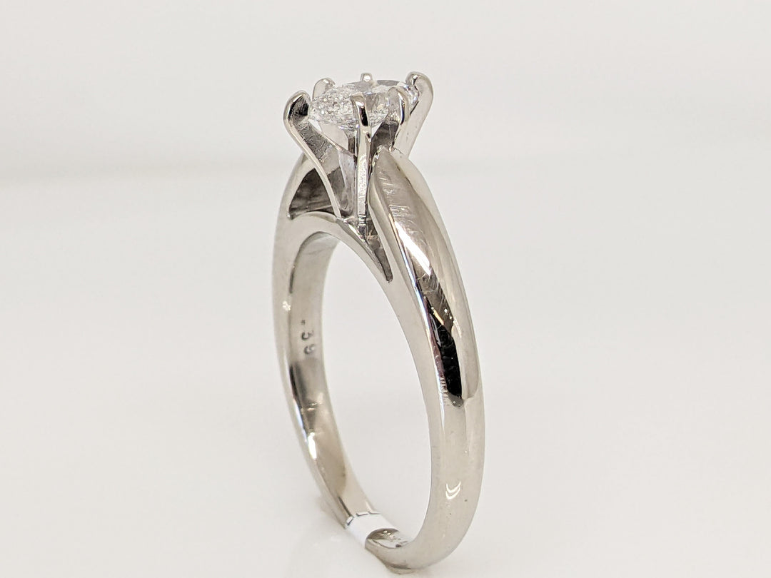 14K WHITE .38 CARAT TOTAL I1 F DIAMOND MARQUISE SOLITAIRE ESTATE RING 5.2 GRAMS