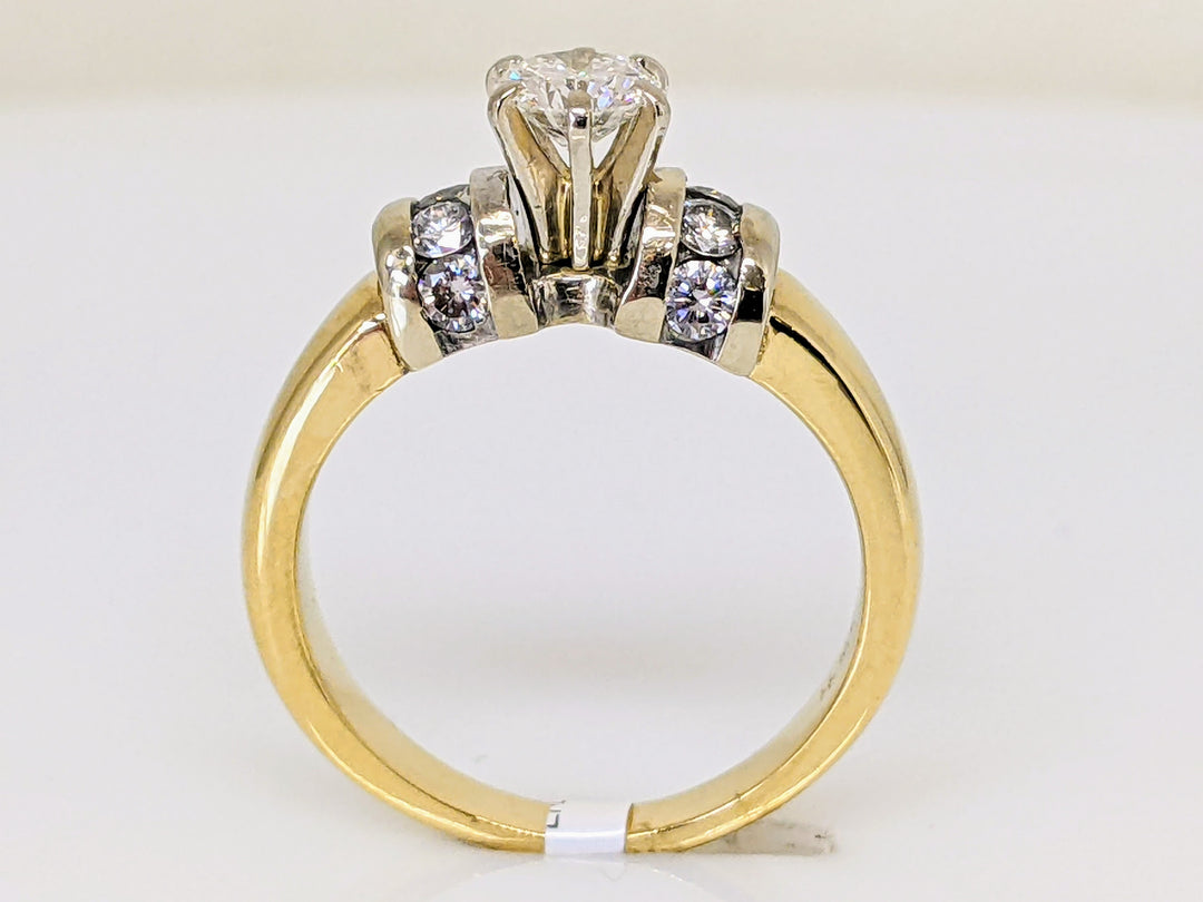14K .64 CARAT TOTAL WEIGHT SI1 J DIAMOND ROUND (9) ESTATE RING 4.7 GRAMS