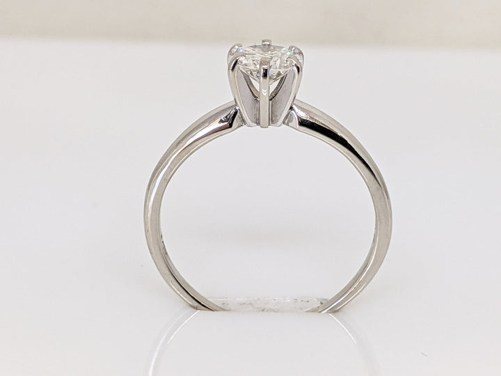 14K WHITE .41 CARAT TOTAL SI2 J DIAMOND ROUND SOLITAIRE ESTATE RING 1.9 GRAMS