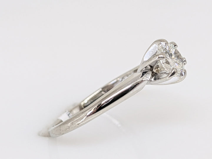 14K WHITE .41 CARAT TOTAL SI2 J DIAMOND ROUND SOLITAIRE ESTATE RING 1.9 GRAMS