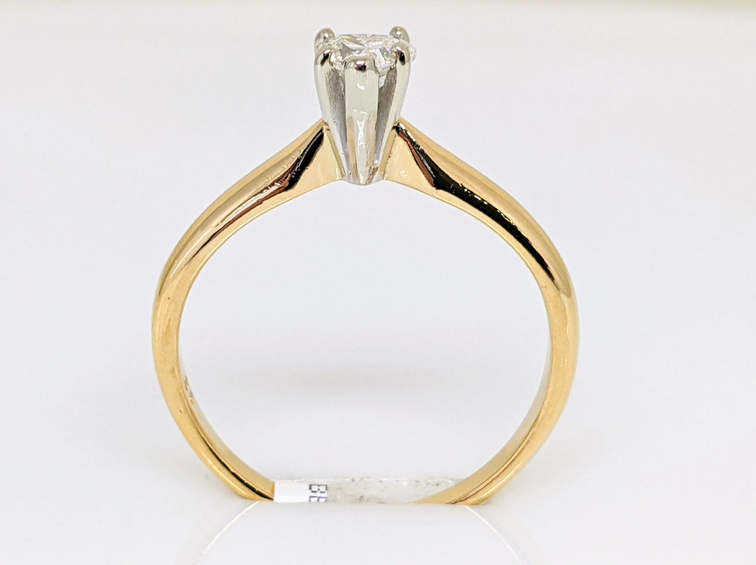 14K .25 CARAT TOTAL SI2 H DIAMOND HEART SOLITAIRE ESTATE RING 1.8 GRAMS