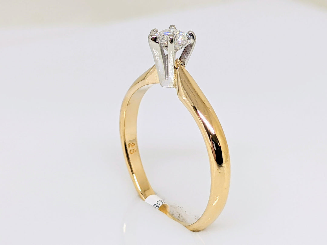 14K .25 CARAT TOTAL SI2 H DIAMOND HEART SOLITAIRE ESTATE RING 1.8 GRAMS