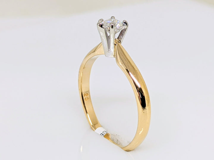14K .25 CARAT TOTAL SI2 H DIAMOND HEART SOLITAIRE ESTATE RING 1.8 GRAMS