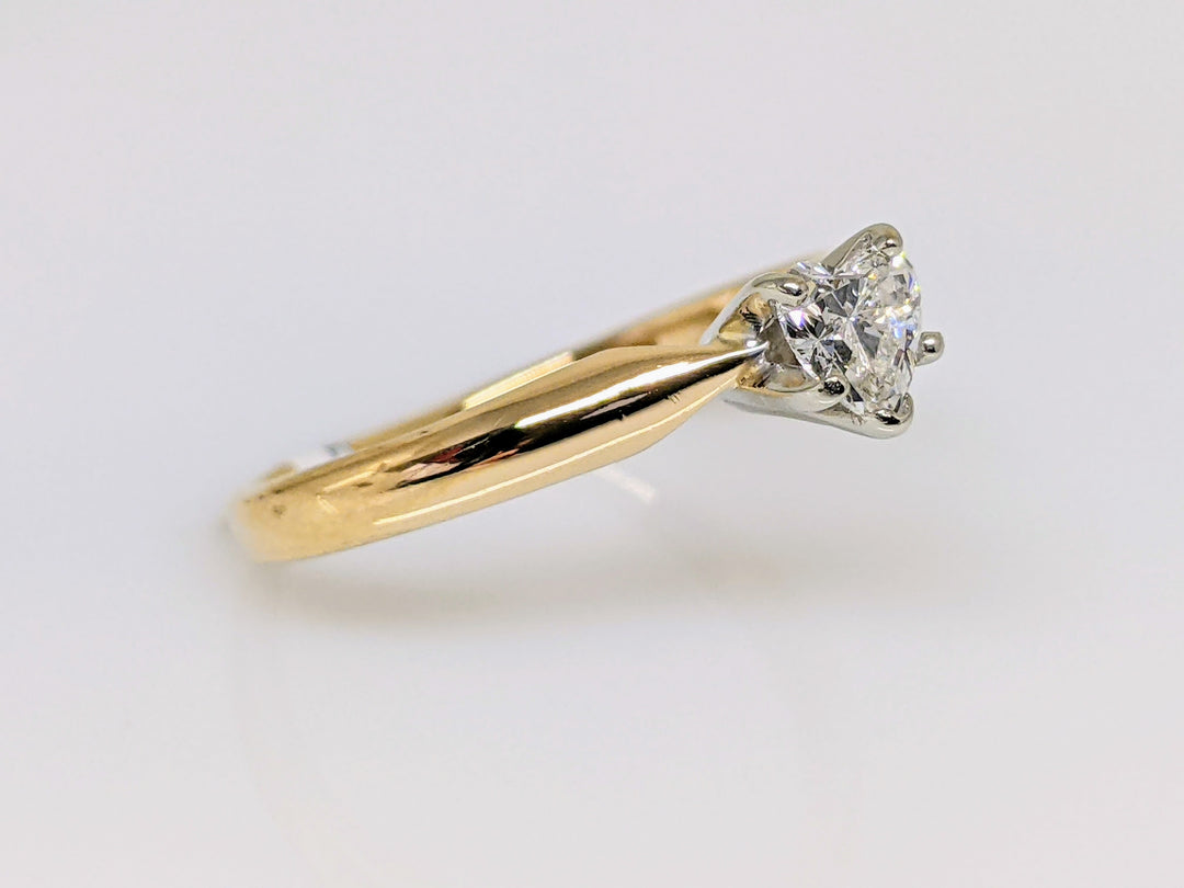 14K .25 CARAT TOTAL SI2 H DIAMOND HEART SOLITAIRE ESTATE RING 1.8 GRAMS