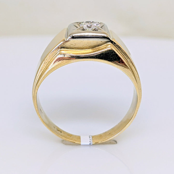 14K .29 CARAT TOTAL WEIGHT I1 H DIAMOND ROUND ESTATE RING 7.0 GRAMS