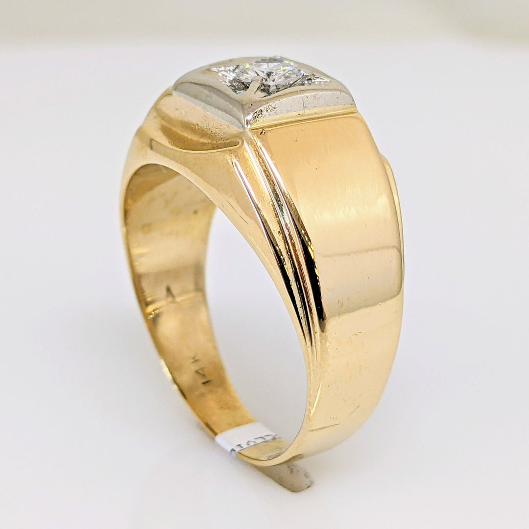 14K .29 CARAT TOTAL WEIGHT I1 H DIAMOND ROUND ESTATE RING 7.0 GRAMS