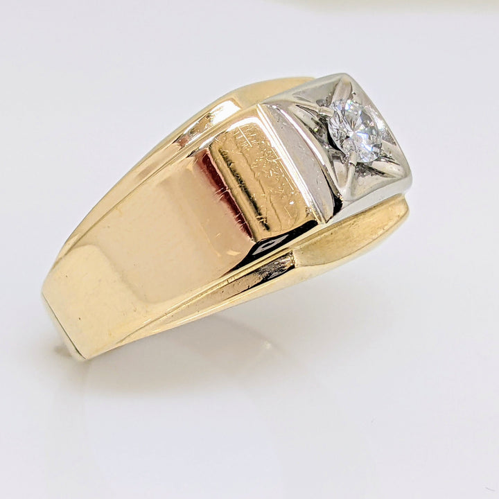 14K .29 CARAT TOTAL WEIGHT I1 H DIAMOND ROUND ESTATE RING 7.0 GRAMS