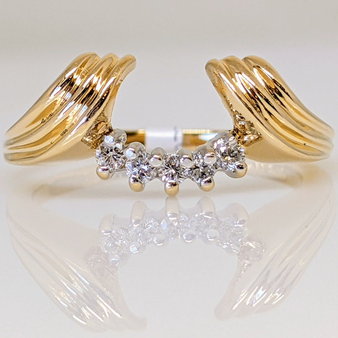 14K .10 CARAT TOTAL WEIGHT I1 H DIAMOND ROUND (5) ESTATE WRAP 2.3 GRAMS