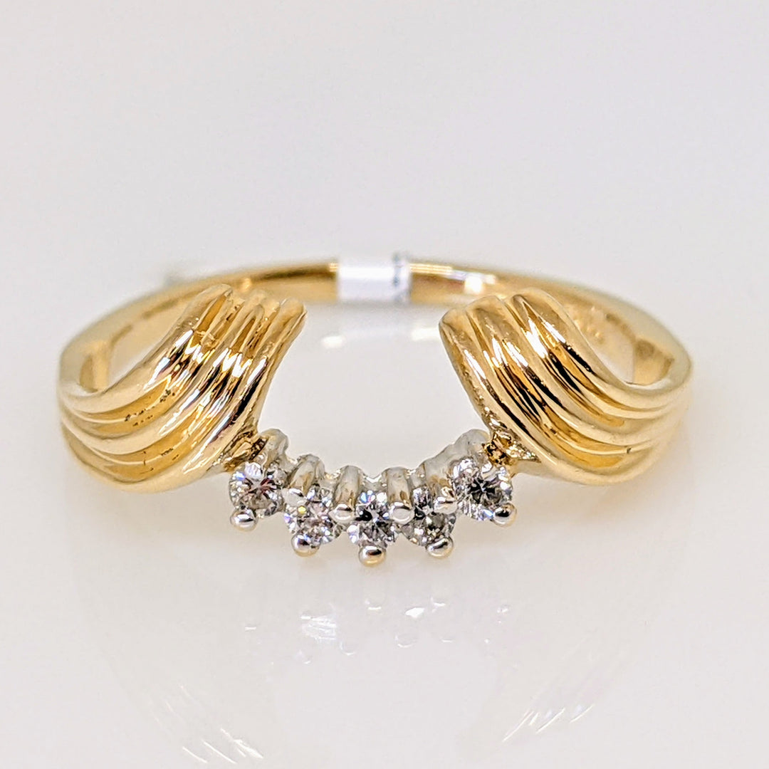 14K .10 CARAT TOTAL WEIGHT I1 H DIAMOND ROUND (5) ESTATE WRAP 2.3 GRAMS